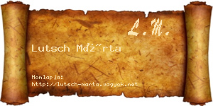 Lutsch Márta névjegykártya